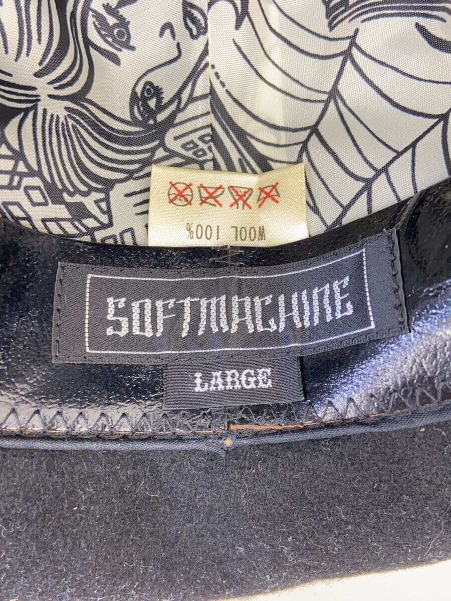 Soft Machine Hat L Wool Black Solid Men's AZI69 - image 5