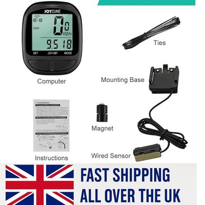 Kabelgebunden Fahrradtacho Computer Tacho MTB Fahrrad Kilometerzähler LCD Wasserdicht