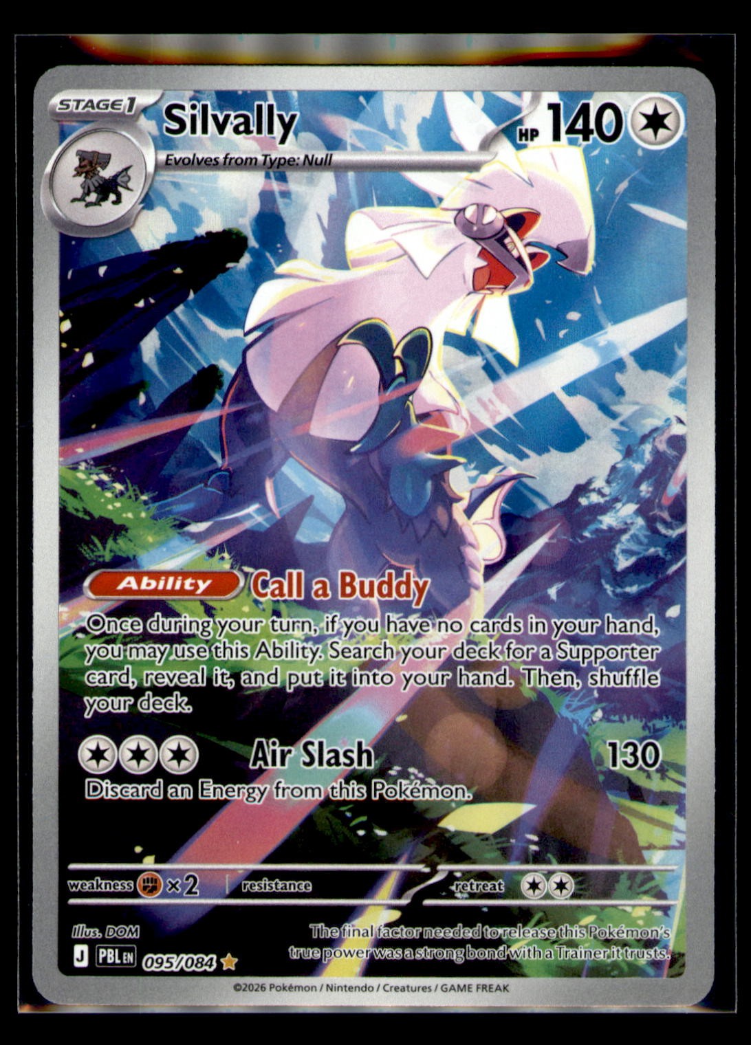 Silvally 095/084 Illustration Rare Pitch Black Pokemon Holo Near Mint