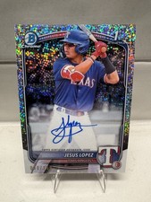 2025 Bowman Chrome Jesus Lopez 1st Speckle Refractor Auto /299 #CPA-JLO Rangers
