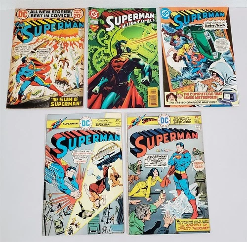 Z-936 VINTAGE 1970-90'S COLLECTION OF DC COMICS-SUPERMAN LOT!