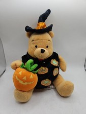 Pumpkin Witch Disney Pooh Halloween Retired Light up store Bean Bag Beanie Plush