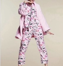 Kate Spade NY Sz S Pajama Set Dream a Little Dream Collection Pink Make Up Print
