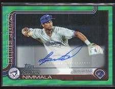 Arjun Nimmala 2025 Topps Pro Debut Green Foil Auto /99 #PD-30 Dunedin Blue Jays