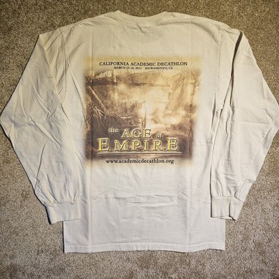 2012 Northop Grumman Age Of Empires Decathlon T-shirt Mens M Stained Ironic Punk