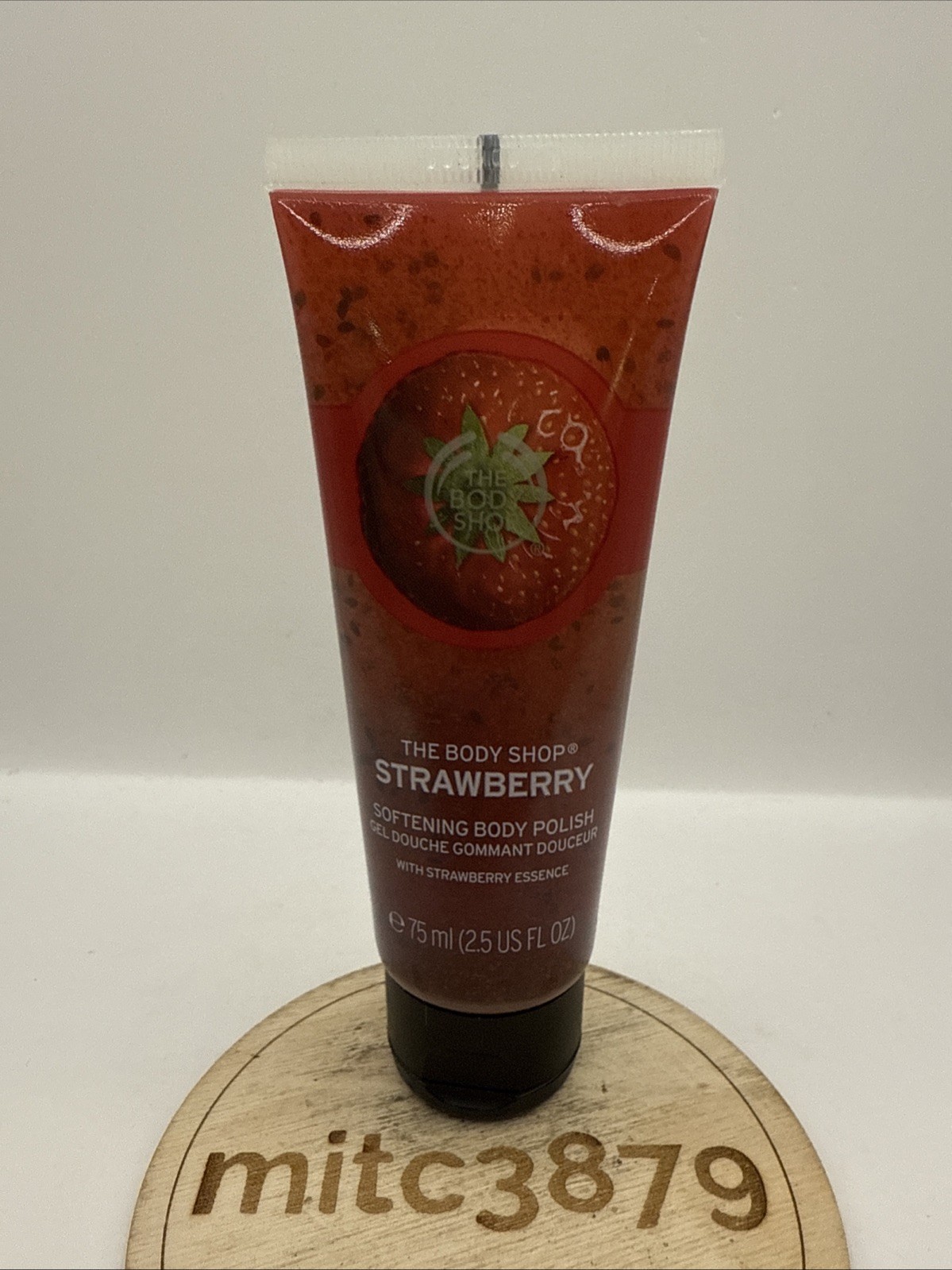 The Body Shop Strawberry Softening Body Polish 75ml Exfoliating Body Wash