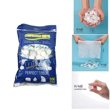 Magic Coin Tissues – Compact Disposable Napkins for Travel & Camping, 100 Count