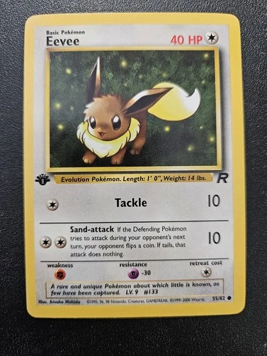 Pokemon 1st Edition Team Rocket Eevee 55/82 NEAR MINT