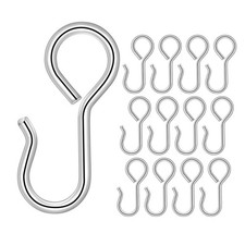60Pcs Durable Car Seat Hooks Iron S Hooks for Car Use Silver Seat Cover Fixing