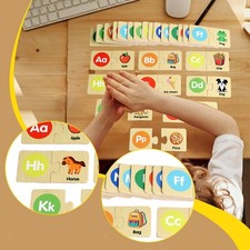 Wooden Alphabet Puzzles Abc Puzzles Enlightenment Preschool Teaching Aids