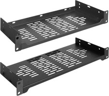 2 PCS 6 Rack Shelves 19 inches Network Rack Cabinets 1U Rack Mount Shelf
