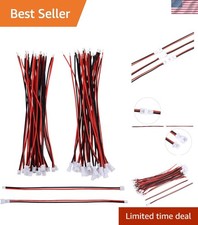 20 Pairs of Compact 1.25mm JST Connectors with 10cm Wire - Ideal for RC  LED
