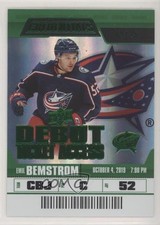 2019-20 Upper Deck Credentials Debut Ticket Access Green 9/25 Emil Bemstrom 0a6
