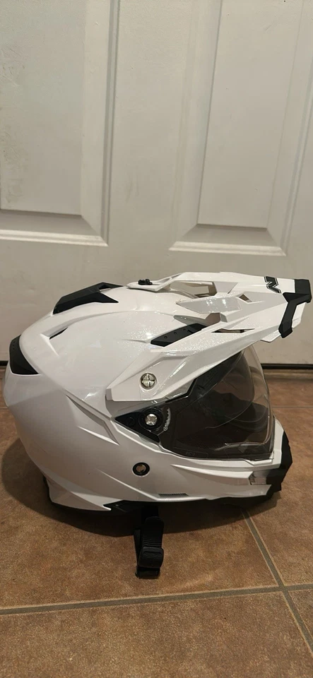 Casco de motocicleta AFX FX-41DS blanco perla liso TALLA MEDIANA. Foto 3 de 4
