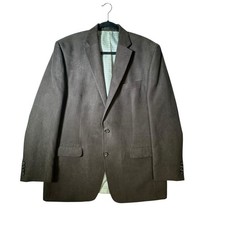 Lauren Ralph Lauren Brown Faux Suede Mens 44L Blazer Sportscoat 2 Button Jacket