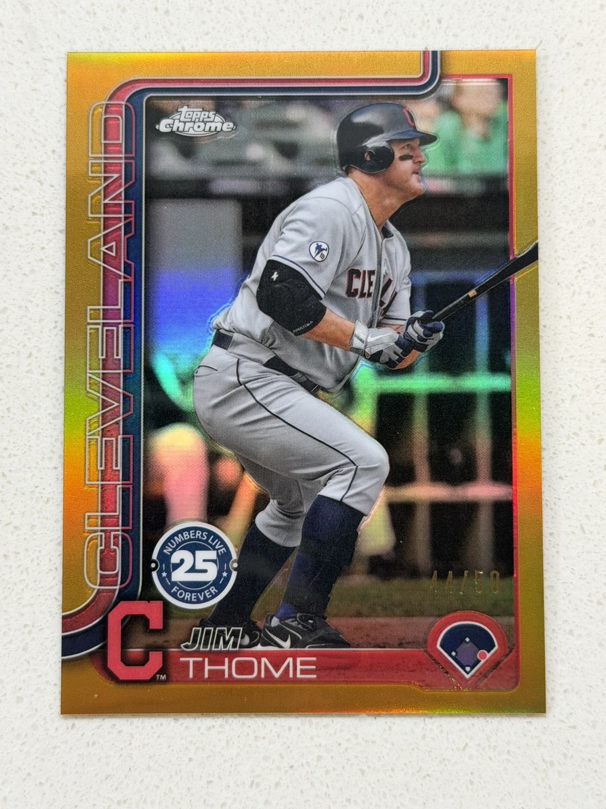 2025 Topps Chrome Jim Thome Gold Numbers Live Forever SSP 44/50 RARE #NLF-3 G41