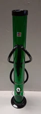 18" ACRYLIC PLASTIC DOUBLE CHAMBER STRAIGHT WATER PIPE BONG PULL BOWL GREEN 2"M