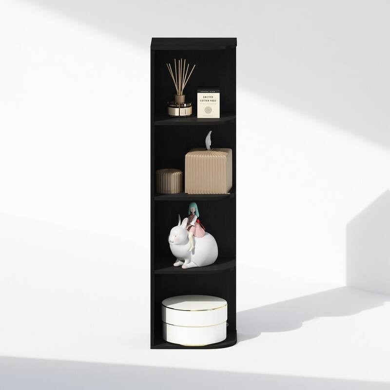 Tier 4 Bookshelf Thin Bookcase Tall Vertical For Wall Book S