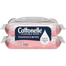 Fragrance Free Flushable Wet Wipes for Adults Soft and Gentle Cleansing Wipes 2