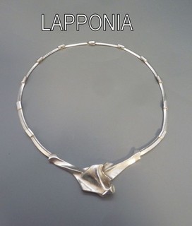 SK56 Vintage LAPPONIA Necklace BIANCA TOP ALARM 925 Sterling Silver I8 L 42cm