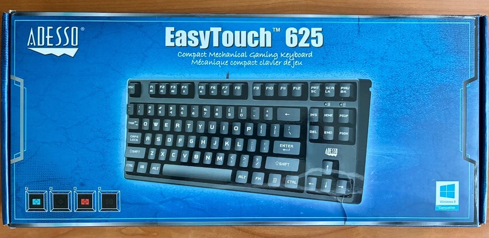 Adesso Easy Touch AKB-625UB Compact Mechanical Keyboard TKL Kailh Blue Switch - Image 2 of 4
