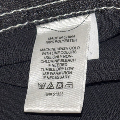 1.STATE Womens Wide Leg Casual Cropped Pants, black L White Stitching Tie Waist - Picture 6 of 10