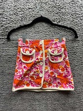 Lilly Pulitzer Fall Themed Print Button Fly Mini Skirt Multicolor Girls Size 4