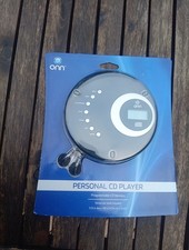 Onn Personal CD Player Stereo Ear Buds Programmable CD Memory