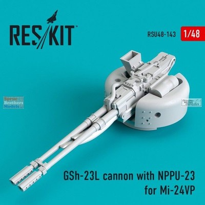 RESRSU480143U 1:48 ResKit Mi-24VP Hind GSH-23L Cannon with NPPU-23