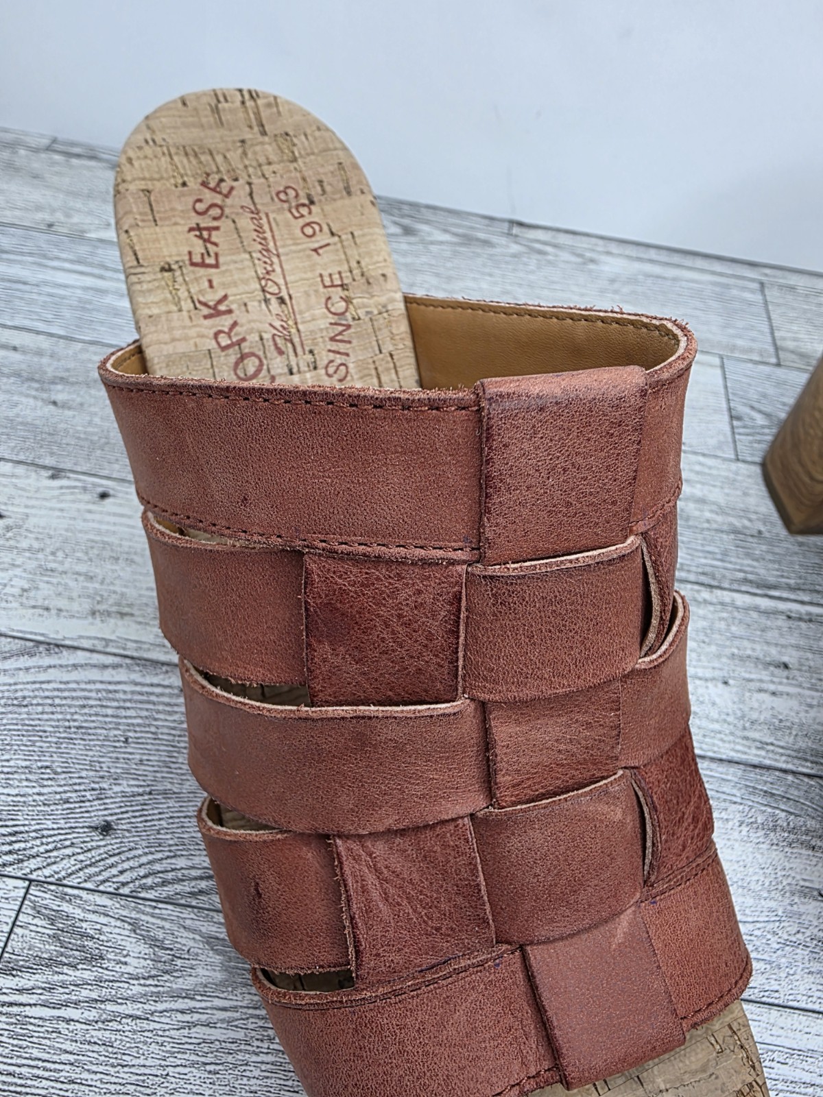 Kork-Ease Devan Platform Sandals Orange Leather B… - image 14