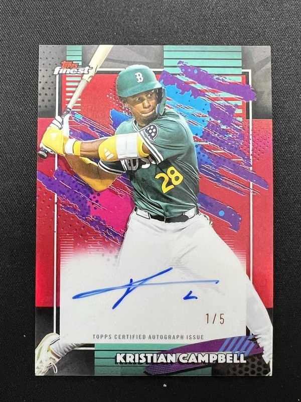 2026 Topps Finest - Kristian Campbell Auto Red Refractor 1/5 #FA-KCA