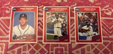 Lykes Baseball Cards 1992 Atlanta Braves Mark Wohlers Francisco Cabrera Lonnie S