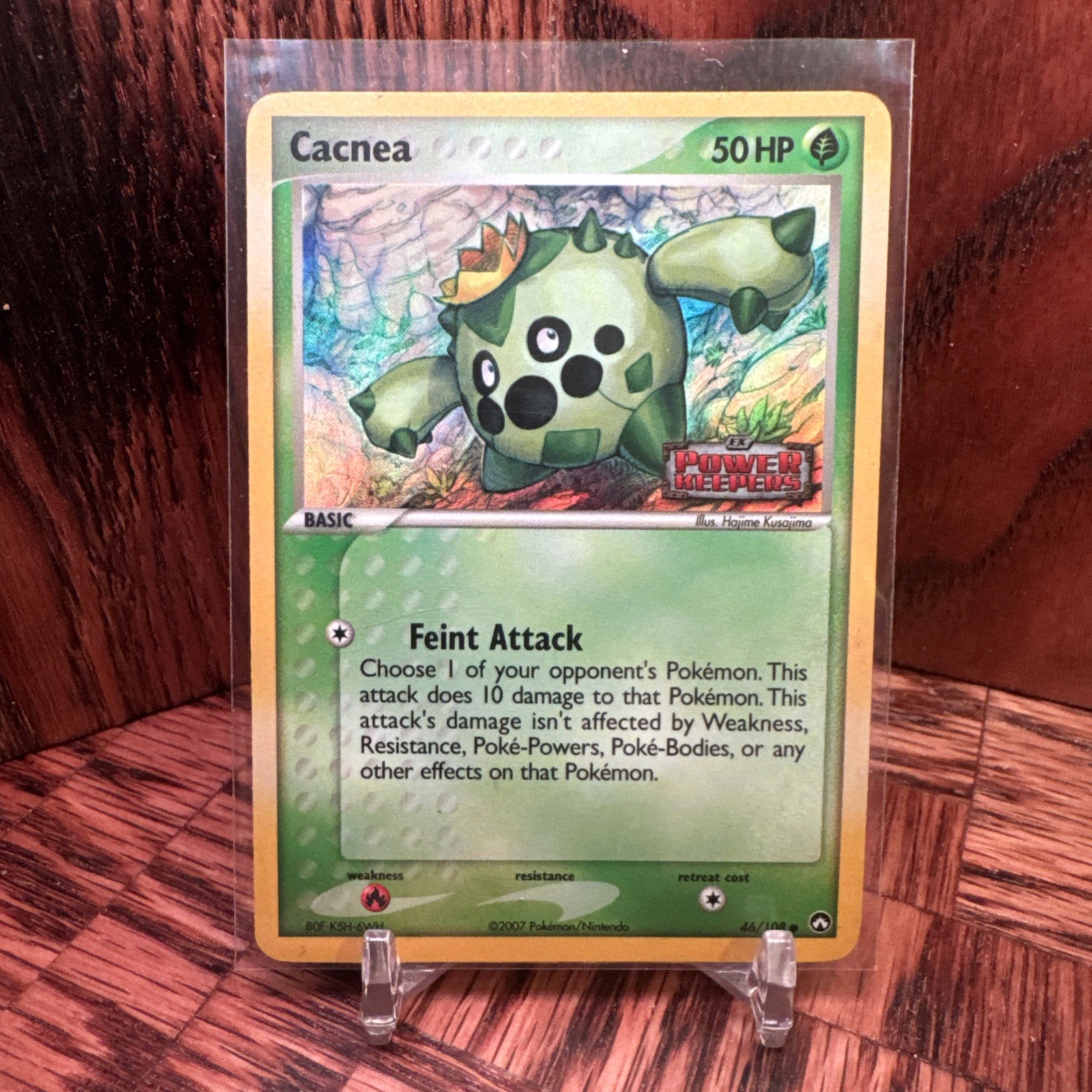 Cacnea 46/108 EX Power Keepers Reverse Holo Stamped Vintage Pokemon TCG Card