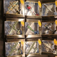 Maisto 1997 Vintage Diecast Military Aircraft Lot of 9 Boxed Models 31012