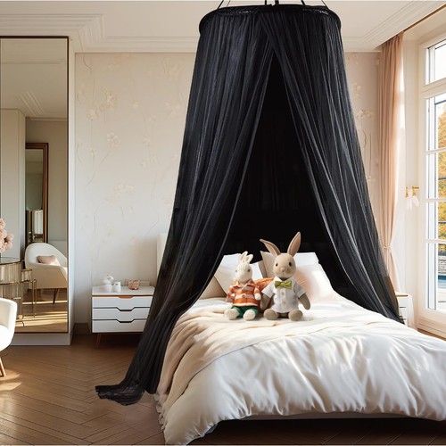 40"x 106" Bed Canopy for Girls & Adults, Double Layer Princess Round Dome Bed...