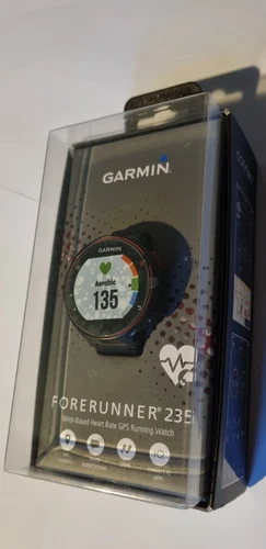 Original Boxed Garmin Forerunner 235 GPS Running Watch & Charger - Black & Red