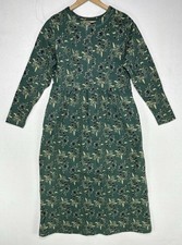Vintage LL Bean Floral Midi Dress Women  s Small Long Sleeve Jersey Cottage Core