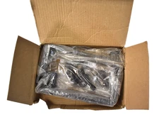 U Bypass Bracket Black Rustic Hardware Kit Pack For Metal Sliding Door