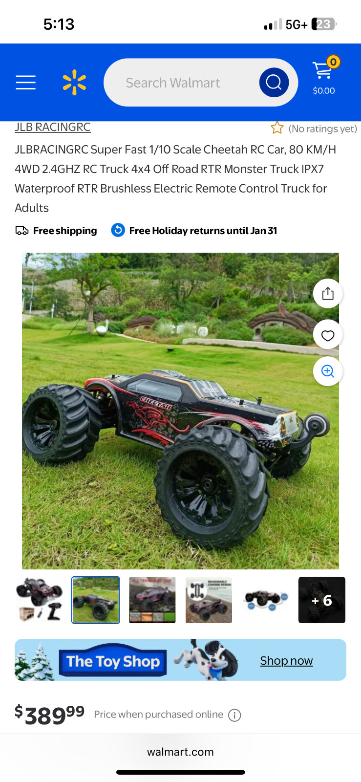 JLBRACINGRC 1/10 Brushless RC Car for Adults,Fast 50+ mph High Speed RTR RC Truc