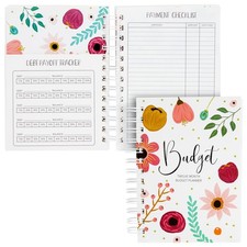 Floral Monthly Budget Planner, Bill Organizer with 24 Pockets, 5 x 7 in