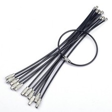 6 Inch Black Wire Keychain Cable Large Stainless Steel Key Ring Loop Holder f...