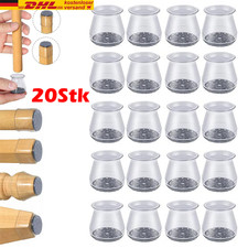 20 Stk Flexible Stuhlbein Schutzkappen – Filzgleiter Bodenschoner Elastisch
