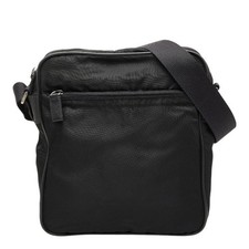 Prada Triangle Logo Plate Shoulder Bag Men Black One Size