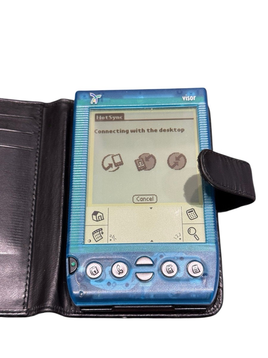【超希少・動作確認済】Handspring Visor Edge PDA Handspring Visor Deluxe Translucent Blue Portable PDA Organizer