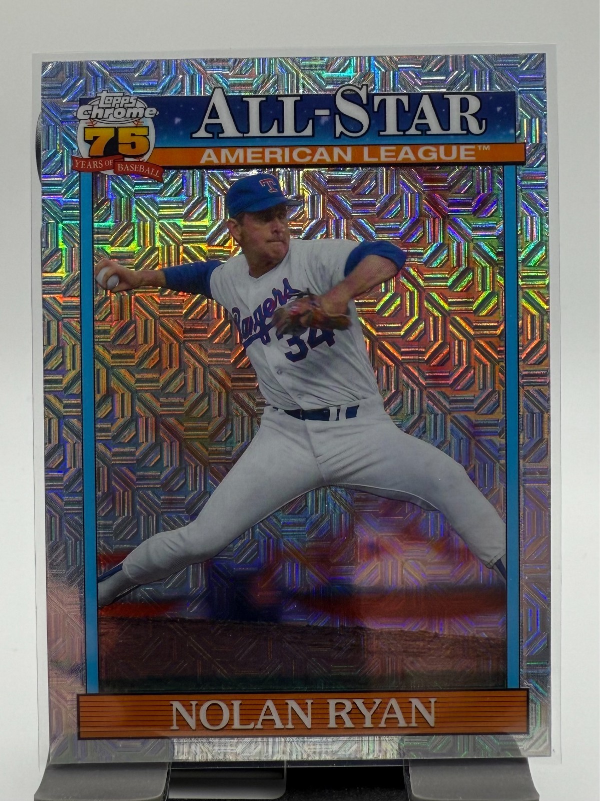 2026 Topps Series 2 #91ASC-7 Nolan Ryan All-Star Chrome Silver Mojo Refractor SP