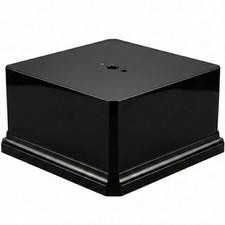 Black Gloss Display Base Weighted Square Pede...