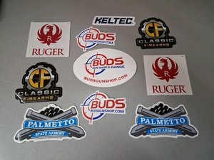 Gun And Shooting Decals/Stickers Lot of 10