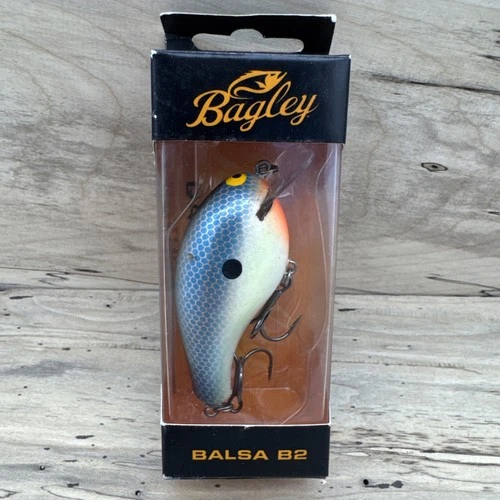 Bagley Balsa B2 Squarebill Crankbaits 1/2 oz 2.5” BLUE CHARTREUSE SHAD