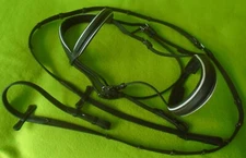 QUALITY ExionPro COB Size BLACK Padded Dressage BRIDLE & REINS~CRANK Noseband