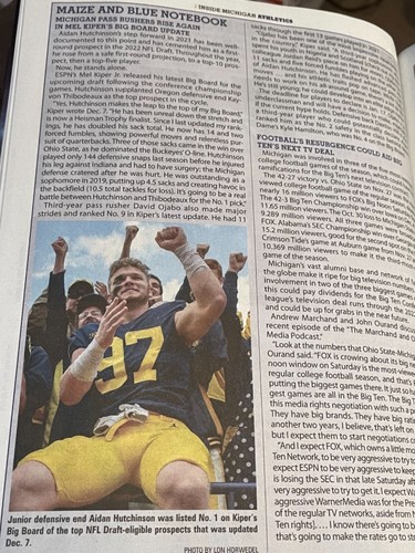 MICHIGAN WOLVERINES BIG TEN CHAMPIONS WOLVERINE MAGAZINE JAN 2022 THOSE WHO STAY - Bild 2 von 4